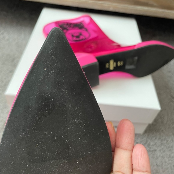 MOSCHINO Couture Rain Boots Pink Worn Once! Size 38 1/2 - Picture 8 of 11